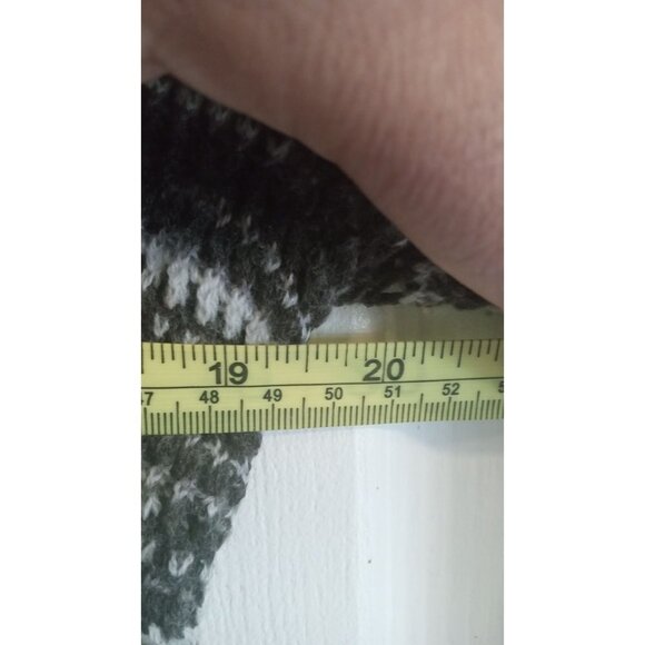 Chico's Wool Blend grey and black heavy knit open front cardigan - Picture 5 of 7